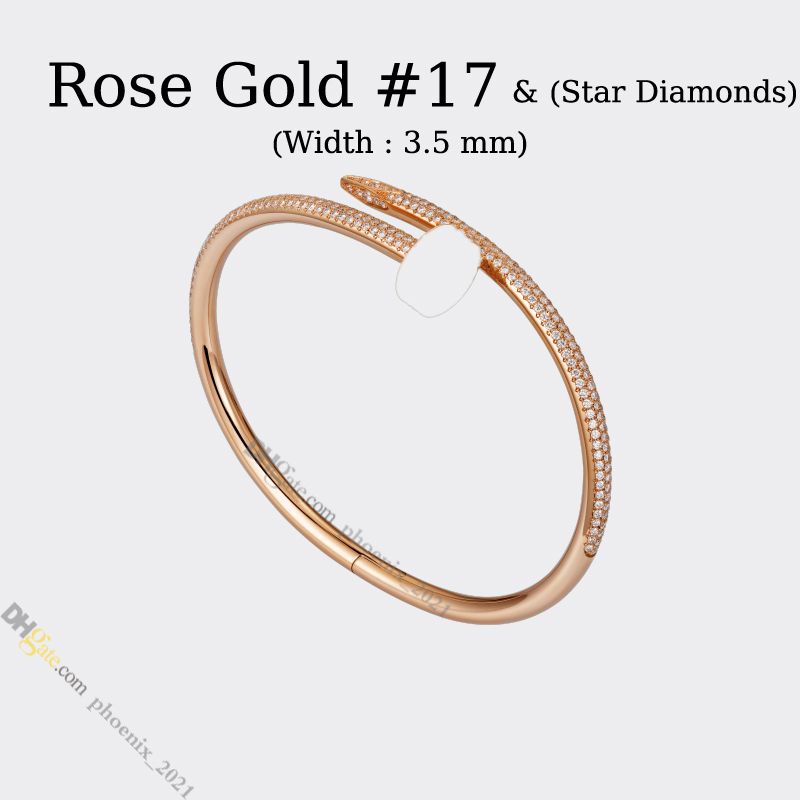 Oro rosa # 17 (diamanti star per unghie)