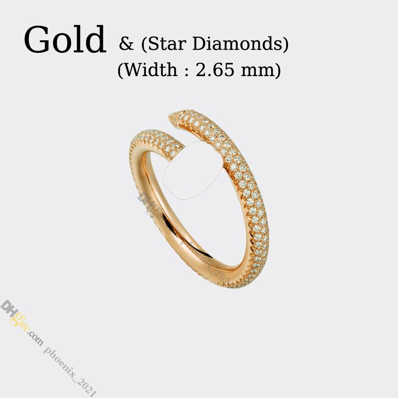 Guld -NAIL -ring (Star Diamond)