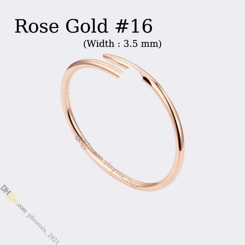 Rosa guld # 16 (nagelarmband)