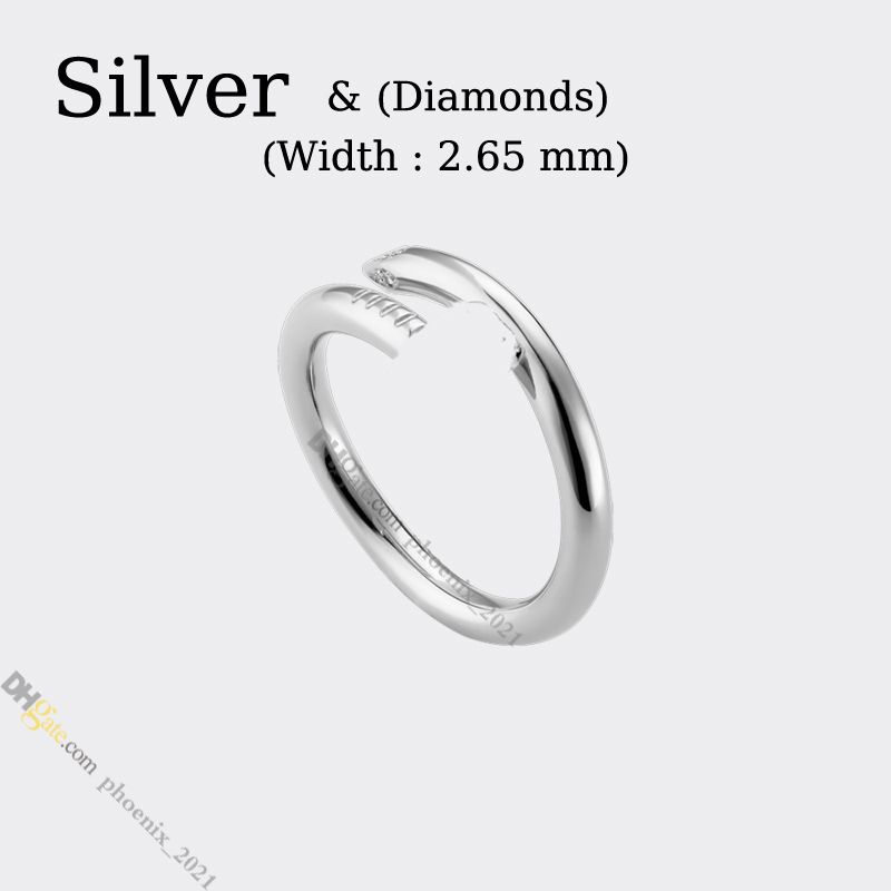 Silver -Nail Ring (Diamonds)