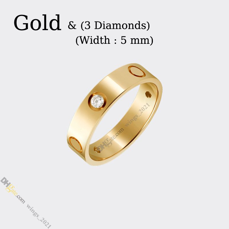 Oro (5 mm) -3 diamanti