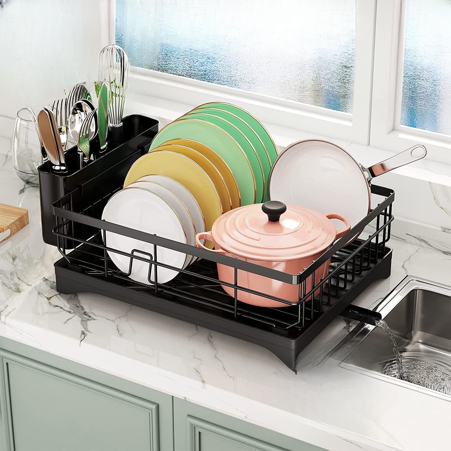 Table Top With Water Receiving Tray, Chopsticks Tube Rack, Water Cup Rack,  Kitchen Sink Rack, Single Layer, Double Layer Bowl And Dish Drainage Rack  From Fanyu8888, $136.69