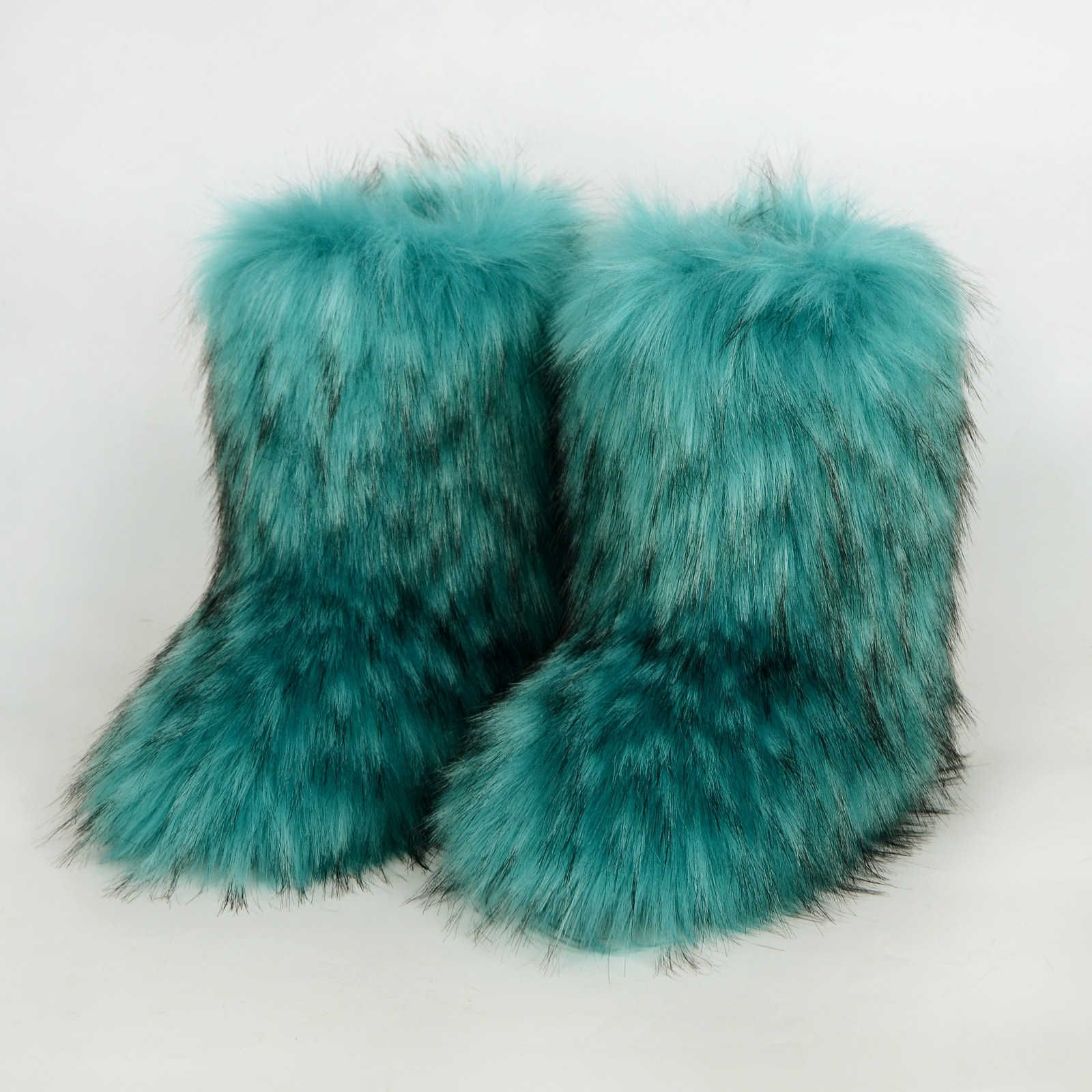 anti raccoon fur peacock green