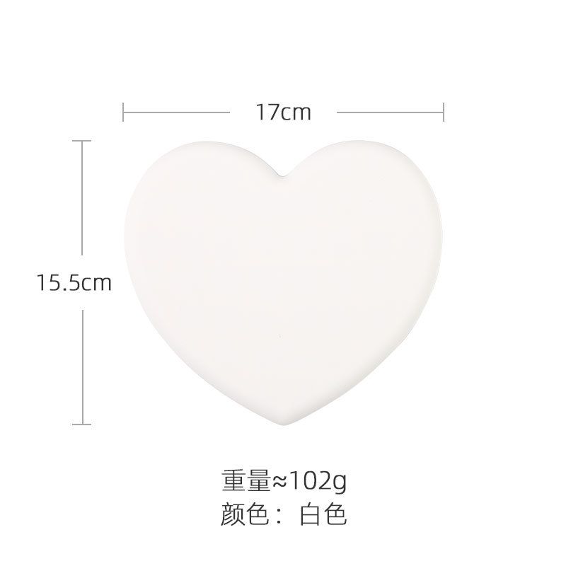 Białe serce 17x15,5 cm