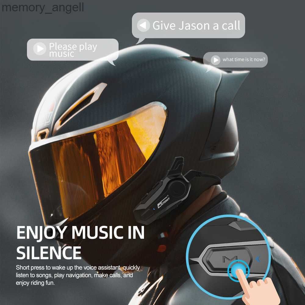 Casque de moto Bluetooth sans fil, casque mains libres, haut