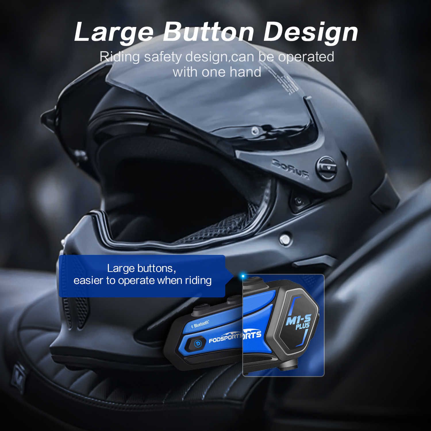 Intercom Moto,Casque casque casque, casque interphone moto prise Bluetooth  interphone casque moto,câble dur+clip