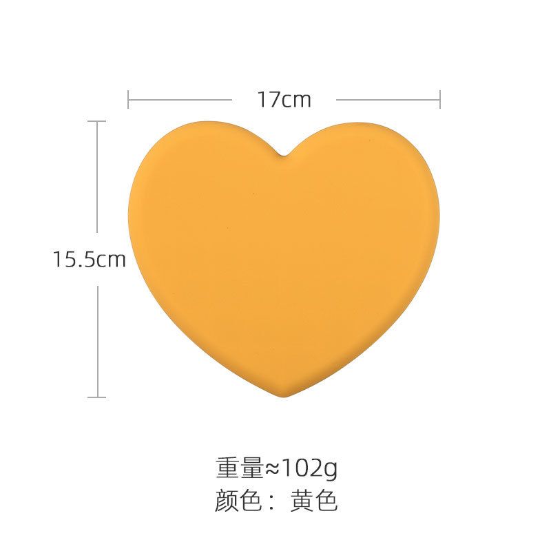 Żółte 17x15,5 cm serce