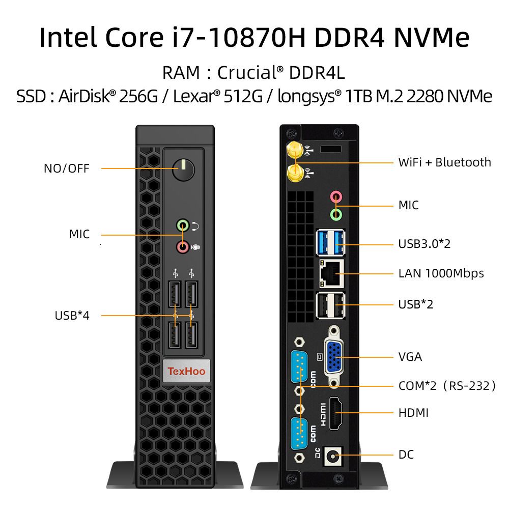 I7-10870h Ddr4 Nvme-8g Ram 256g SSD