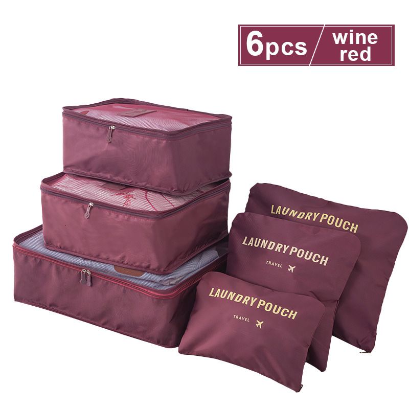 6pcs wine red