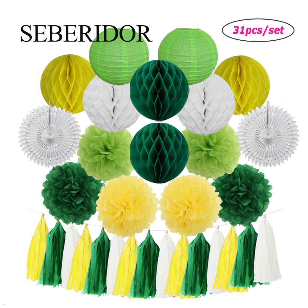 Ensemble vert jaune-10 pouces (environ 25 cm) -m