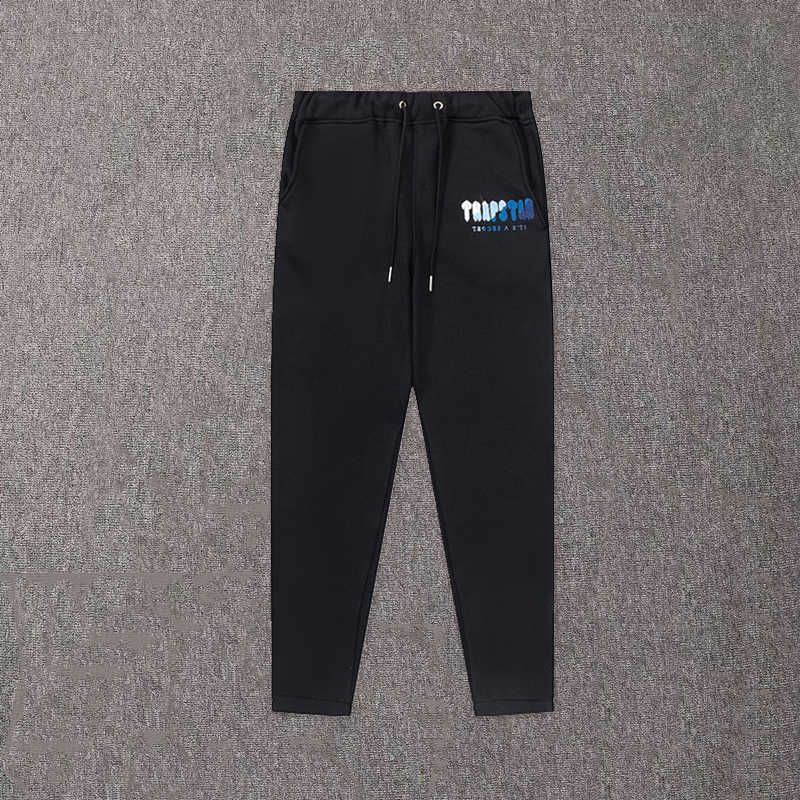 black white blue logo single pants