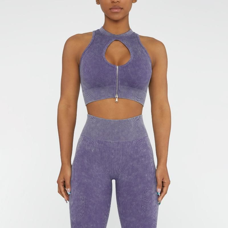 violet Zipper vest