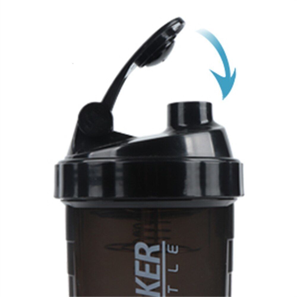 3 Layers Shaker Protein Bottle Powder Shake Cup Water Bottle Plastic Mixing  Cup Body Building Exercise Bottle