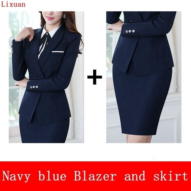 navy blazer skirt