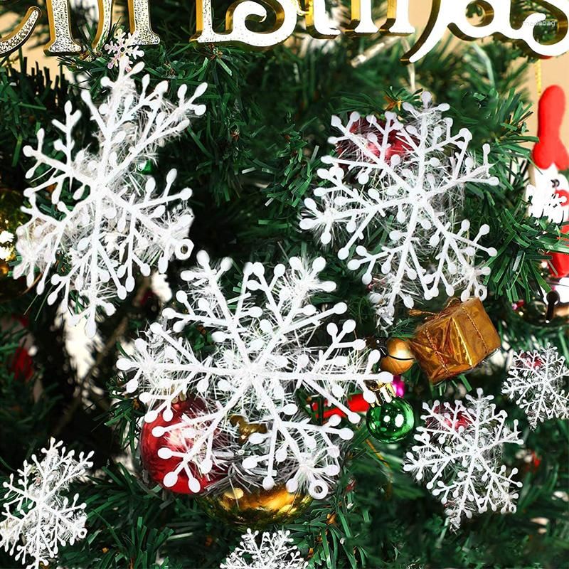 30pcs Christmas Tree Decoration Small Snowflake Ornaments