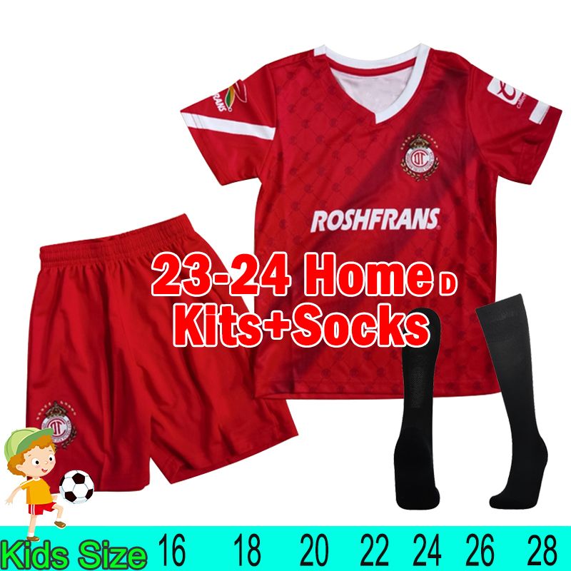 tuoluka 23-24 Home kits infantis + meias pretas