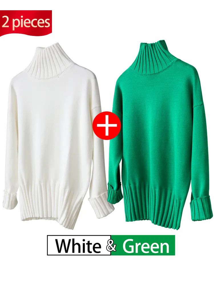 2 biały zielony