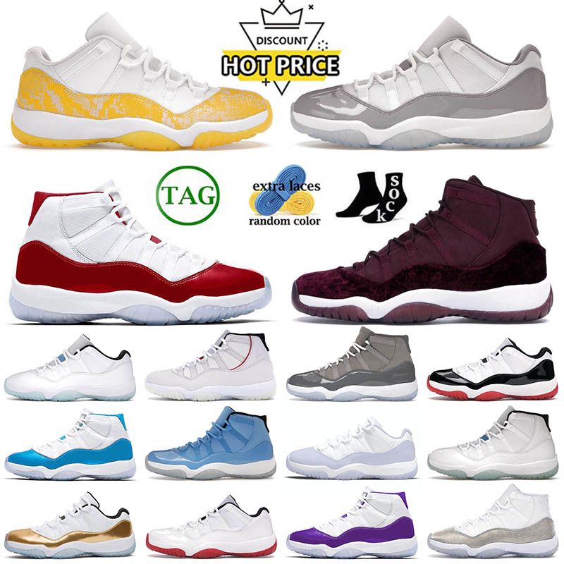 Top Quality 2023 Cherry 11s Big Size 13 Men Basketball Shoes Tour
