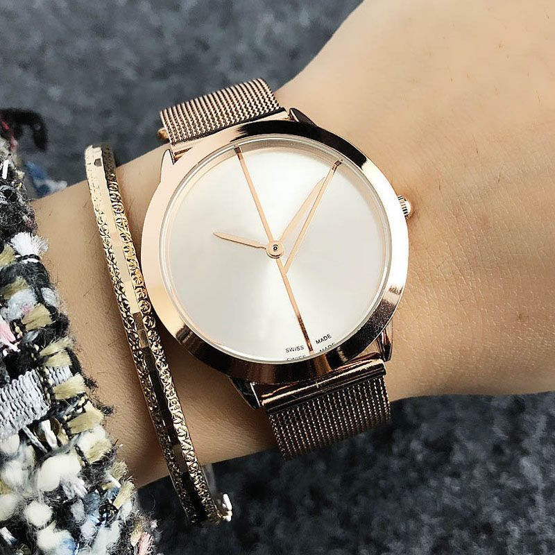 Kvinna Rose Gold White