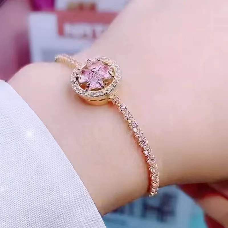 Bracciale rosa ridimensionabile da 45 cm