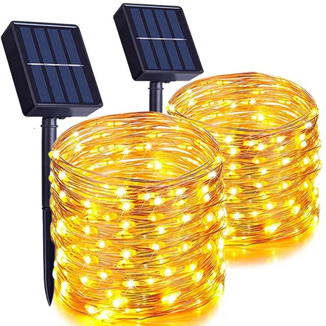 2 stuks Solar Warm-7m 50led