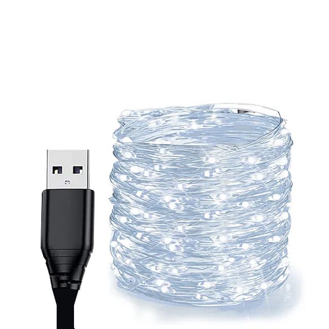 1pcs USB Branco-7m 50led