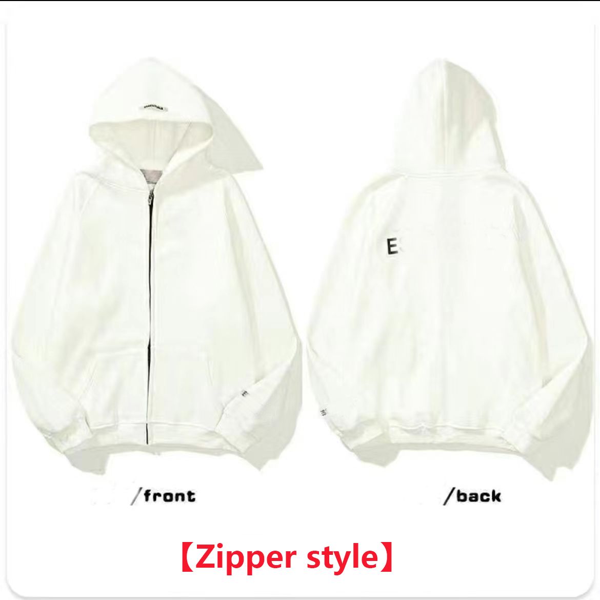 zipper version front and back