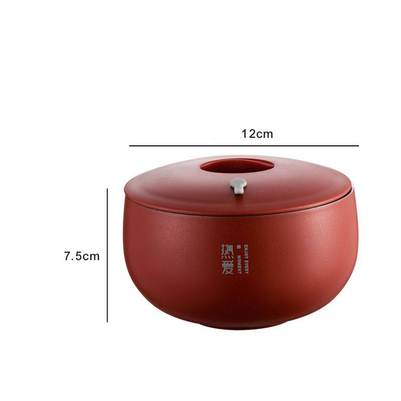 12CM Red with Lid