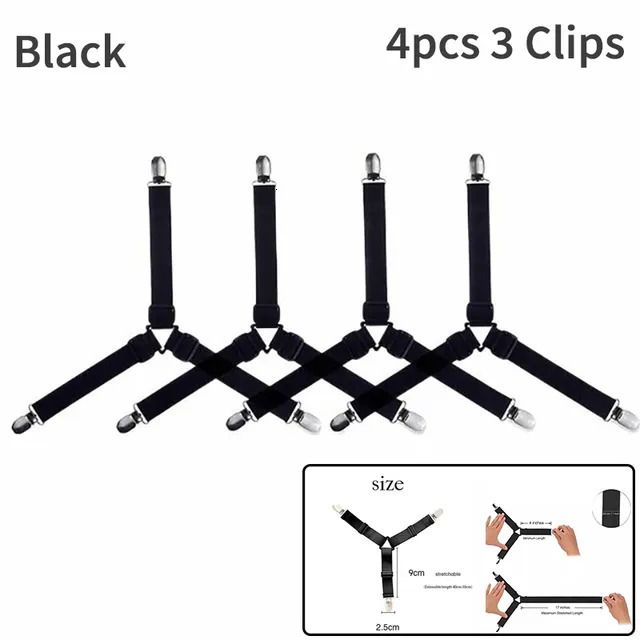 4PC 3クリップブラック