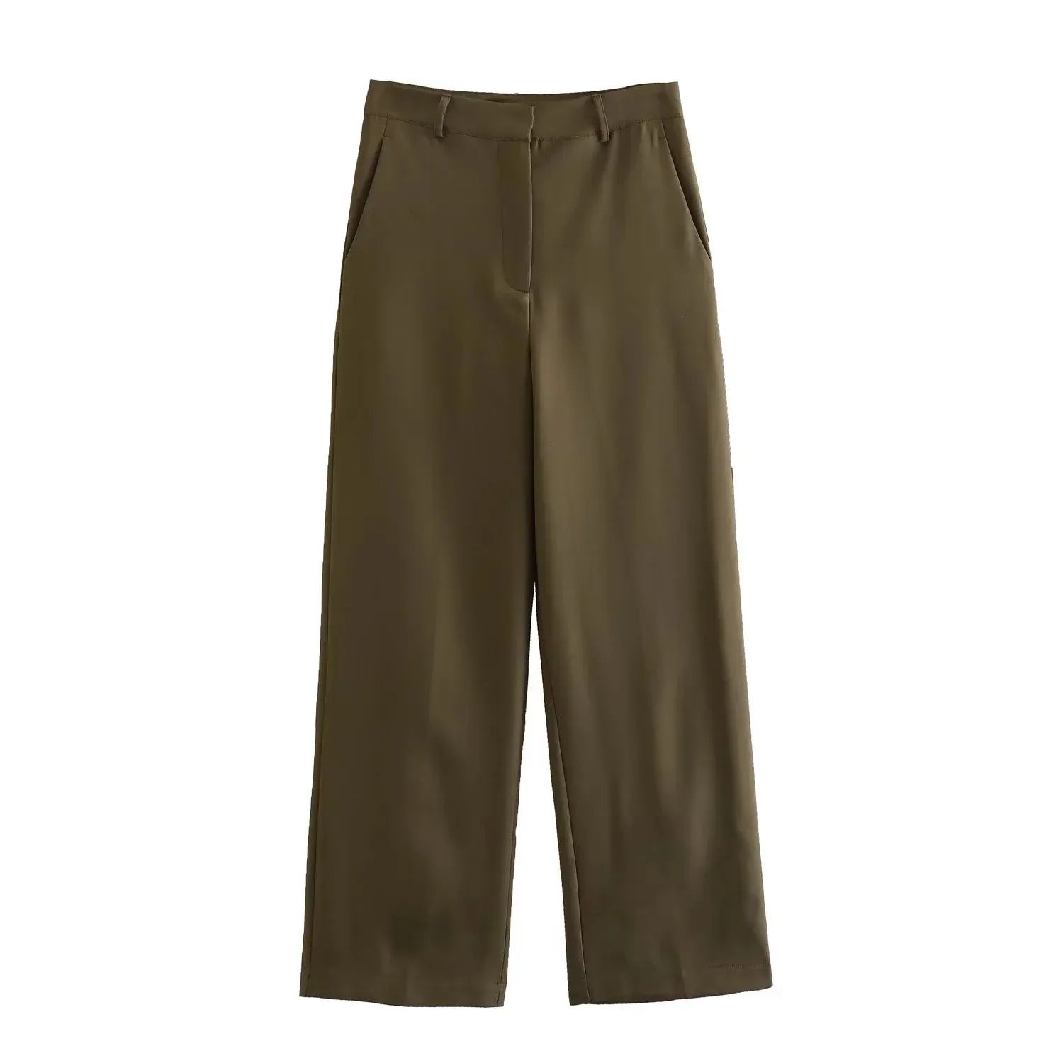 pantaloni bruno-verde
