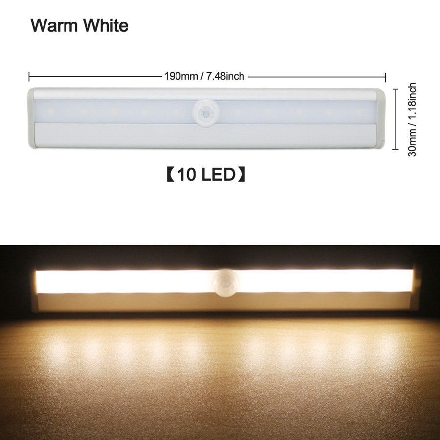 10 LED varm vit