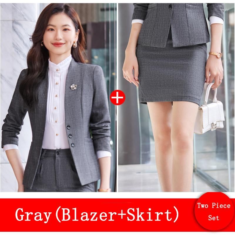 Gray Skirt Suits