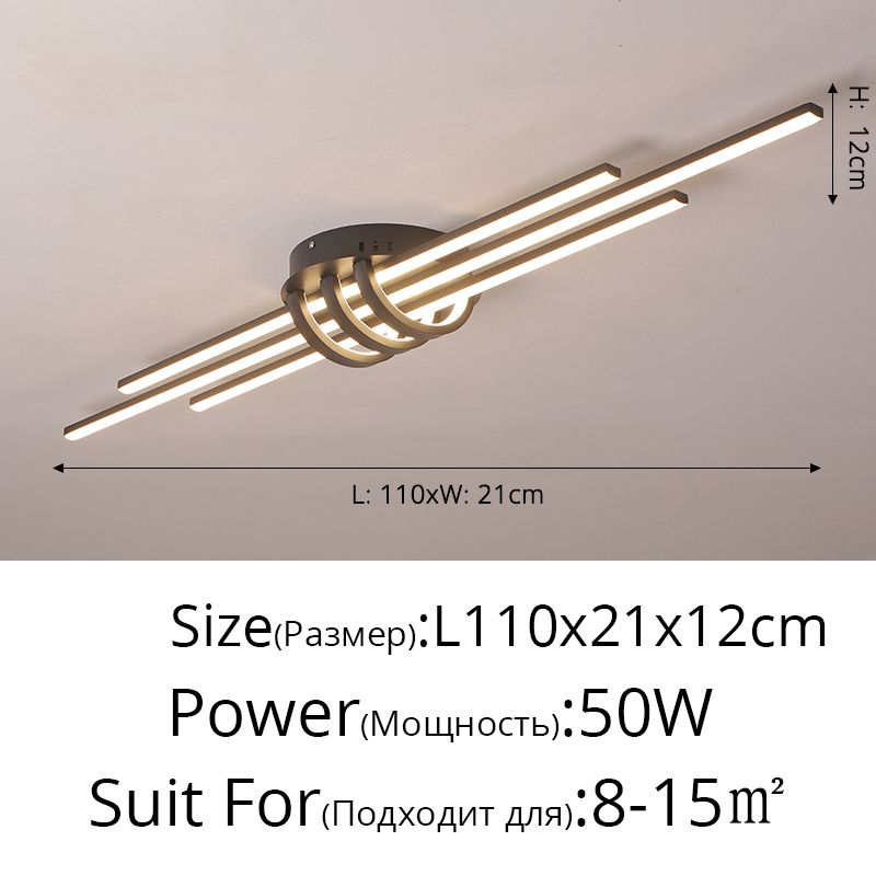 Dimmable With Remote Black 110cm