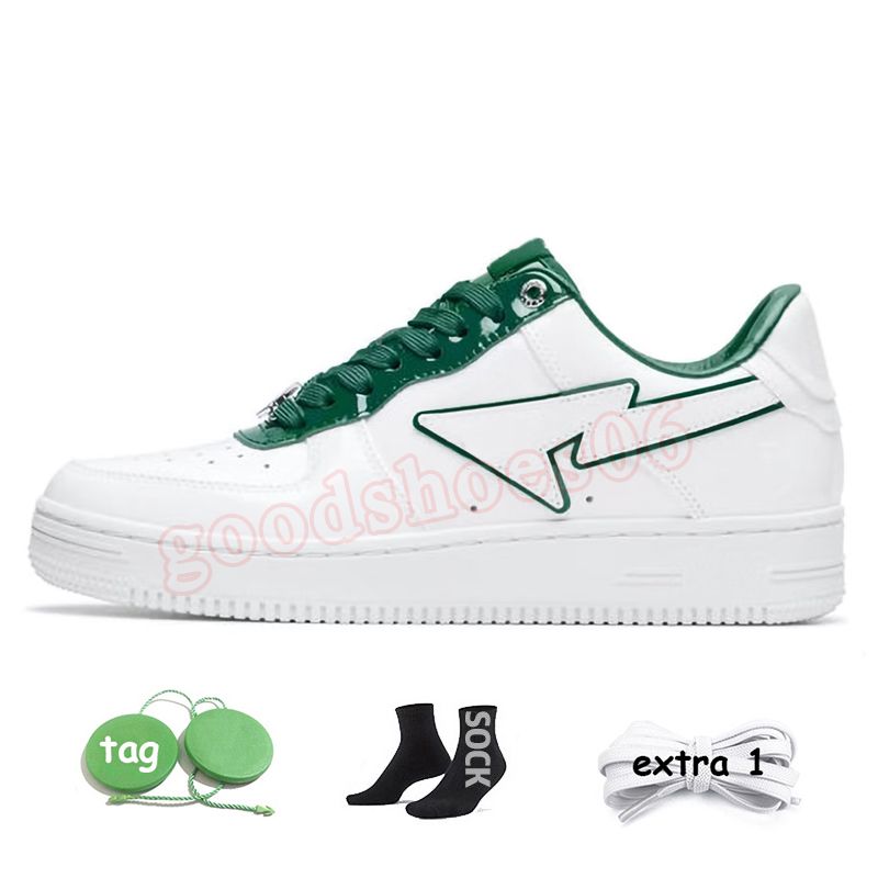 C19 Cuir Verni Blanc Vert 36-45