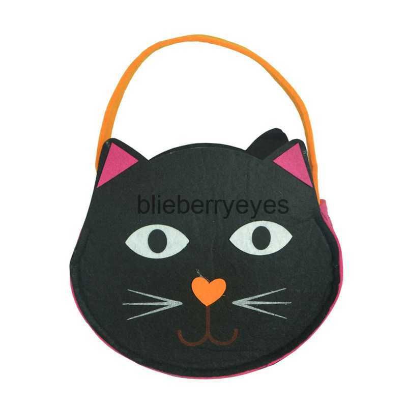 bolsa gruesa de gato negro de boca plana