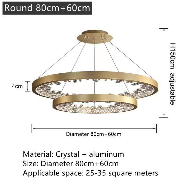 Ciepłe białe złote korpus lampy D80CMX60CM