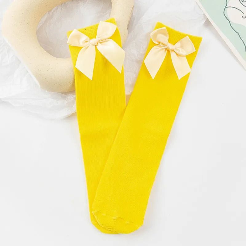 yellow bow socks