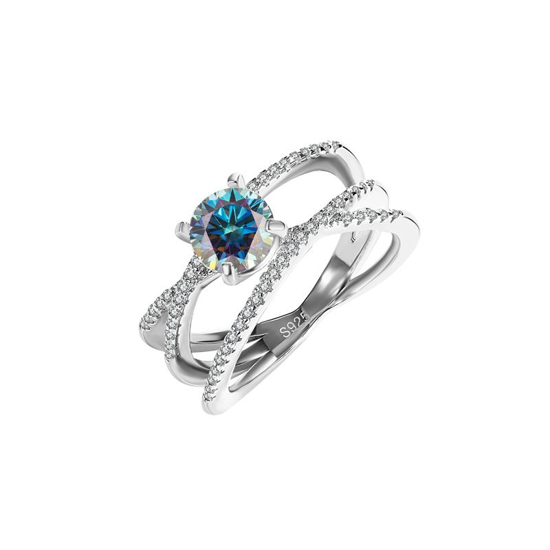 A:1 Ct Diamond/blue