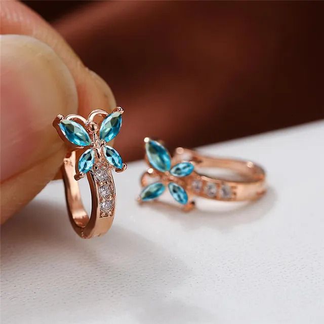 Rose Gold Aqua Blue