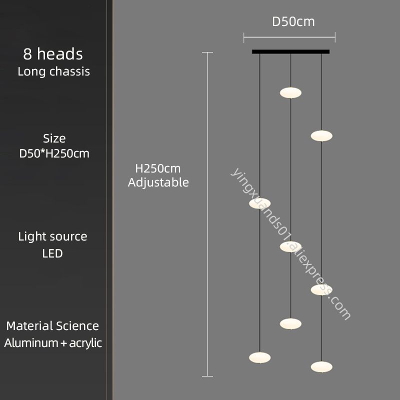 Long 8 têtes Lumière trichromatique