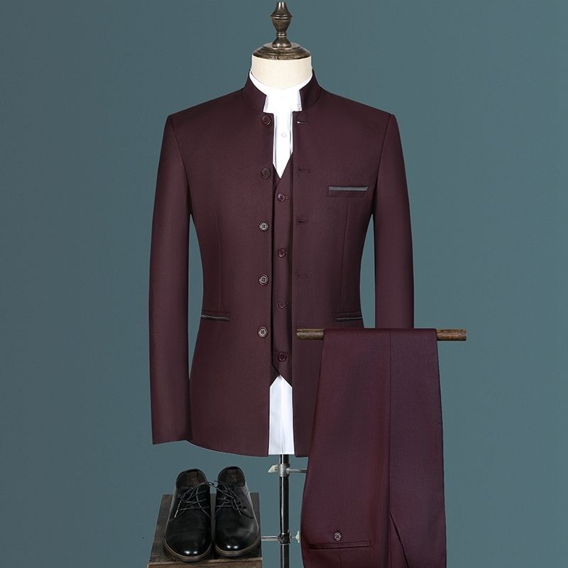 3 datorer Set Wine Red