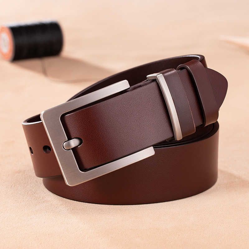 Silver buckle Coffee Belt