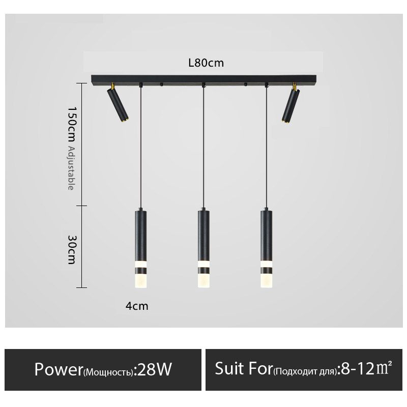 B-3Heads-L80cm Cool white no remote