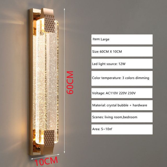 Grand W10xH60cm 3 Color Dimming
