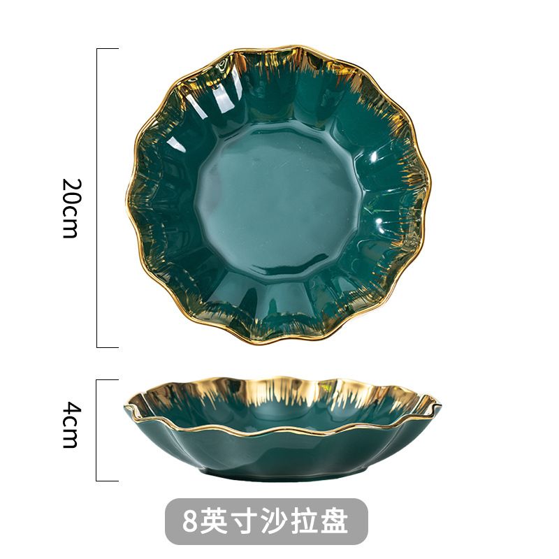 8 inch green plate