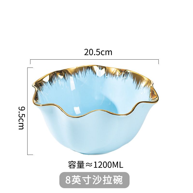 8 inch blue bowl