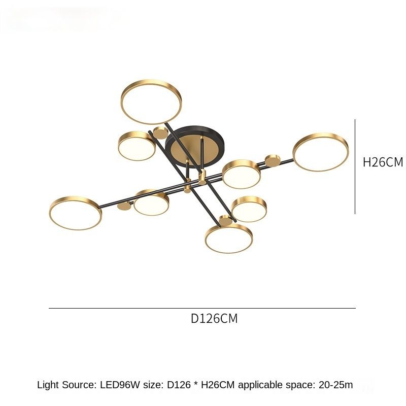 Gold 8 lamp holder Three-color light