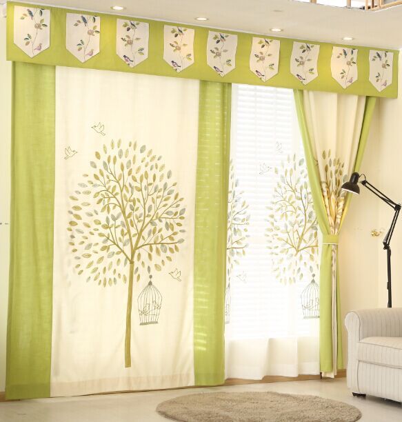 Green curtains