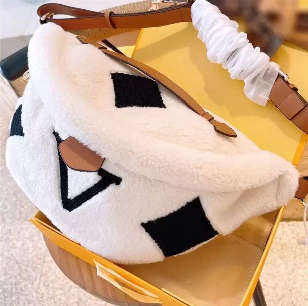 Louis Vuitton Monogram Teddy Fleece Bum Bag Waist Bag Leather