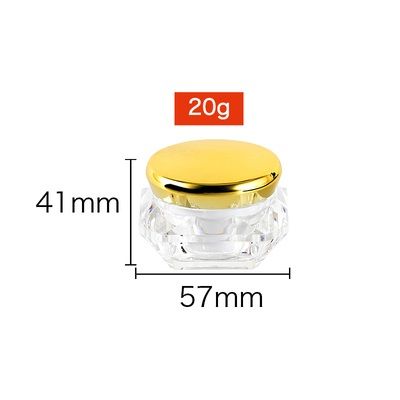 20g Clear Jar Gold Lid